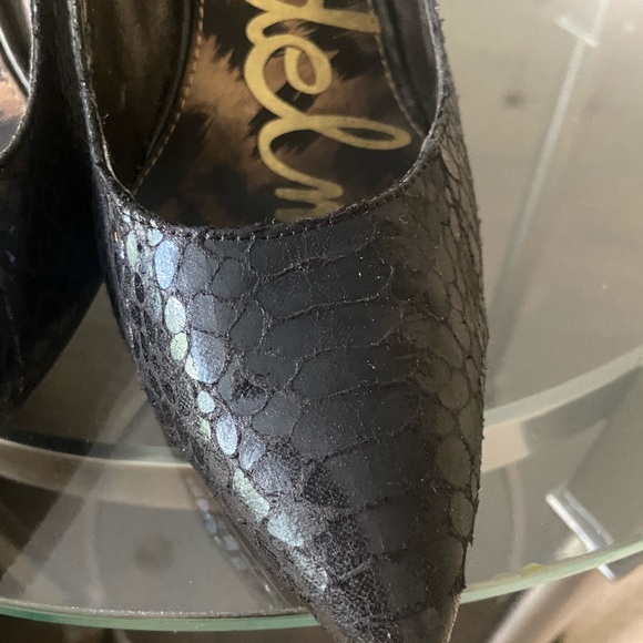 Sam Edelman snake skin design black pump size 8 - Picture 6 of 7